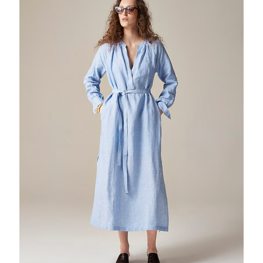 J Crew NWT Elegant Light Blue Maxi Dress